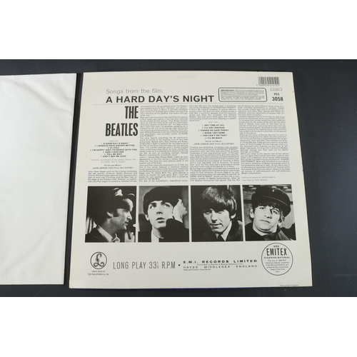 6 - The Beatles A Hard Days Night, PCS3058, in very good condition, Parlophone Black Label, no discolour... 