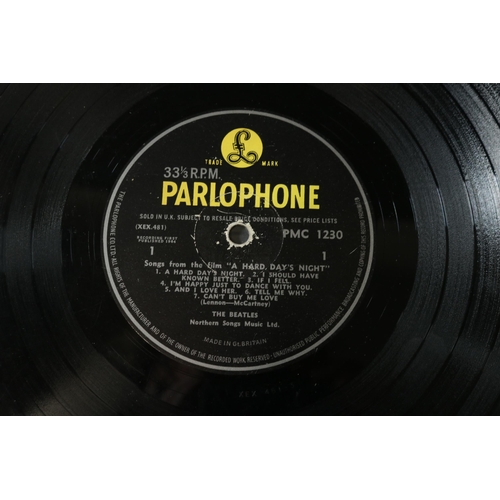 6 - The Beatles A Hard Days Night, PCS3058, in very good condition, Parlophone Black Label, no discolour... 