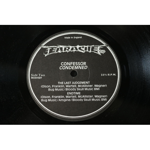 71 - Two Vinyl's Including Confessor Condemned, Earache Records. Cover is excellent, minimal storage wear... 