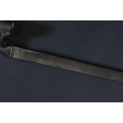 728 - Victorian 1853-pattern socket Bayonet, British Enfield Rifle c1850 Militaria, mounted on a board.