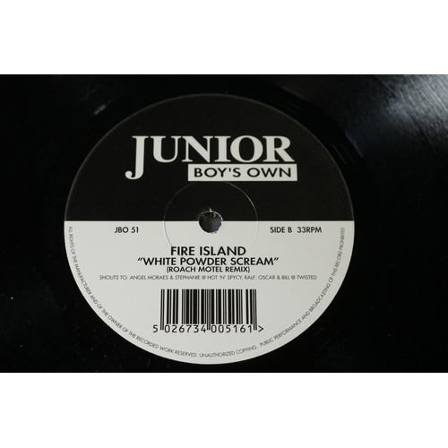 73 - Collection of Four Junior Boys Own Vinyl. Includes JBO55, Heller and Farley Project, vinyl looks unp... 