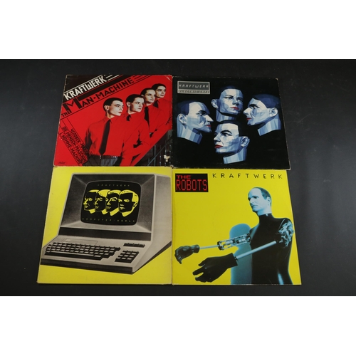 76 - Kraftwerk, Electric Cafe, EMI 1001, fair to good used condition. Kraftwerk,  Computer World, EMC 337... 