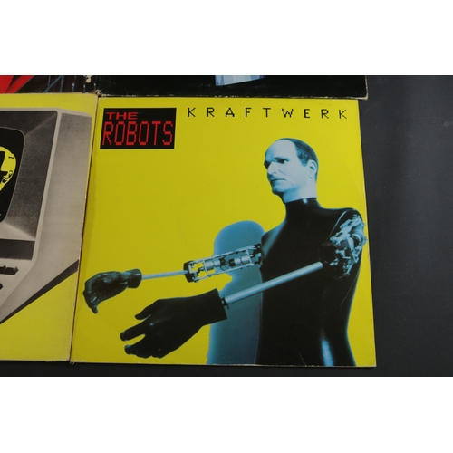 76 - Kraftwerk, Electric Cafe, EMI 1001, fair to good used condition. Kraftwerk,  Computer World, EMC 337... 