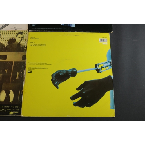 76 - Kraftwerk, Electric Cafe, EMI 1001, fair to good used condition. Kraftwerk,  Computer World, EMC 337... 