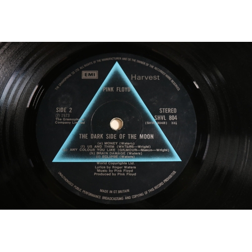 83 - Pink Floyd Dark Side of the Moon with Poster 1973, EMI Harvest Records Quadraphonic issue Q4SHVL 804... 