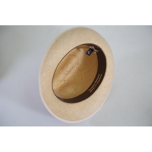 92 - A Collection of 3 Hats including Akubra, Panama Made in England and 1 Other