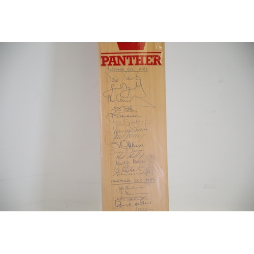 94 - Slazenger Panther V Signed Cricket Bat by Yorkshire 1985, Lancashire 1985