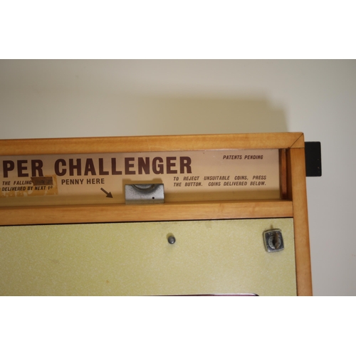 98 - British made by Bradmatic, Super Challenger Penny Operated Coin Machine in working order.