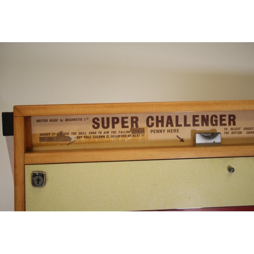 98 - British made by Bradmatic, Super Challenger Penny Operated Coin Machine in working order.