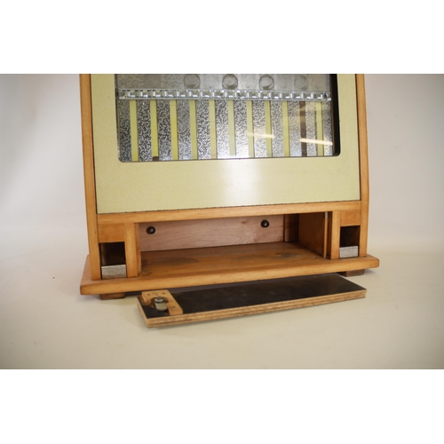 98 - British made by Bradmatic, Super Challenger Penny Operated Coin Machine in working order.