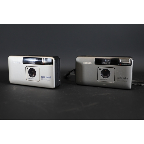 1 - Konica Big Mini BM-201 35mm point and shoot cameras (Set of 2) - Tested, Both Fully Functional, Film... 