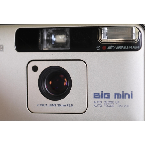 1 - Konica Big Mini BM-201 35mm point and shoot cameras (Set of 2) - Tested, Both Fully Functional, Film... 