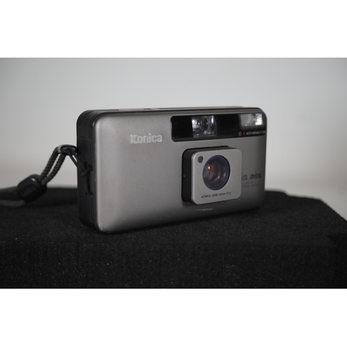 1 - Konica Big Mini BM-201 35mm point and shoot cameras (Set of 2) - Tested, Both Fully Functional, Film... 