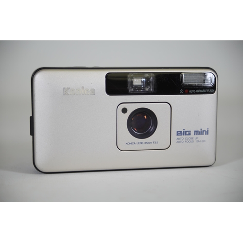 1 - Konica Big Mini BM-201 35mm point and shoot cameras (Set of 2) - Tested, Both Fully Functional, Film... 