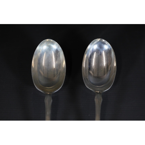 104 - Vintage 1925 Dated Silver Dessert Spoons, 190g Total Weight, Martin Hall & Co of Sheffield.