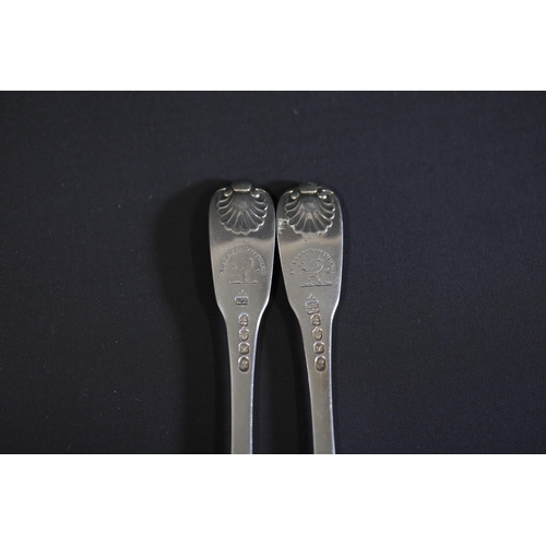 105 - Georgian Silver Spoons A, 1836, W.T (2), Georgian Silver Forks (2) dated M, 1807 William Eley with r... 