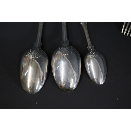 105 - Georgian Silver Spoons A, 1836, W.T (2), Georgian Silver Forks (2) dated M, 1807 William Eley with r... 