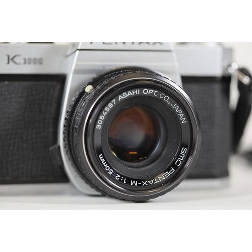 17 - Pentax K1000 35mm Film Camera with SMC Pentax-M 50mm Lens: Shutter sometimes gets stuck due to fabri... 