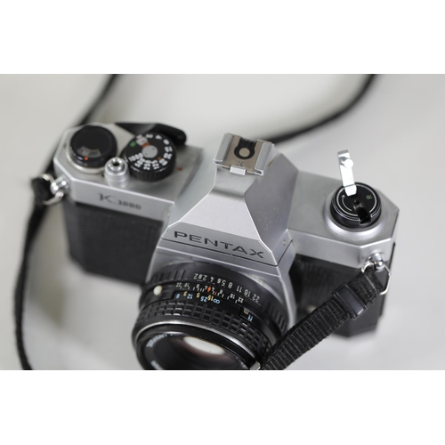 17 - Pentax K1000 35mm Film Camera with SMC Pentax-M 50mm Lens: Shutter sometimes gets stuck due to fabri... 