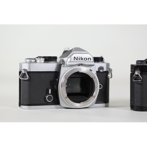 19 - Nikon FM 35mm Film Camera Body x3 - Working Shutters, Viewfinder Cleaning/Replacement Needed for One... 