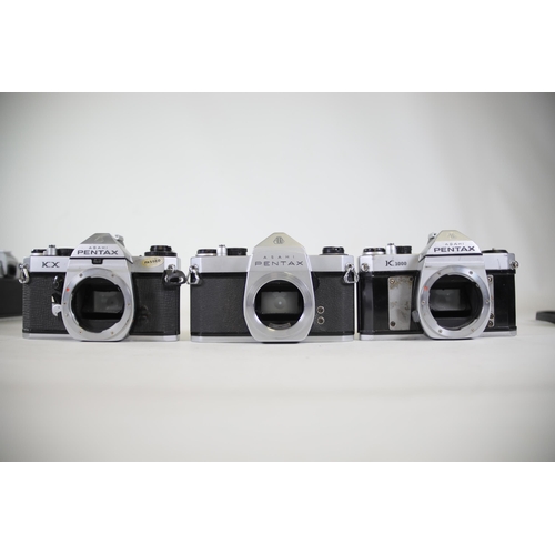 25 - Vintage Pentax SLR Cameras - Lot of 9, including Pentax Asahi S3, SP 1000, KX, SP 500, K1000 (back c... 