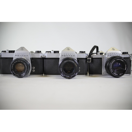 25 - Vintage Pentax SLR Cameras - Lot of 9, including Pentax Asahi S3, SP 1000, KX, SP 500, K1000 (back c... 