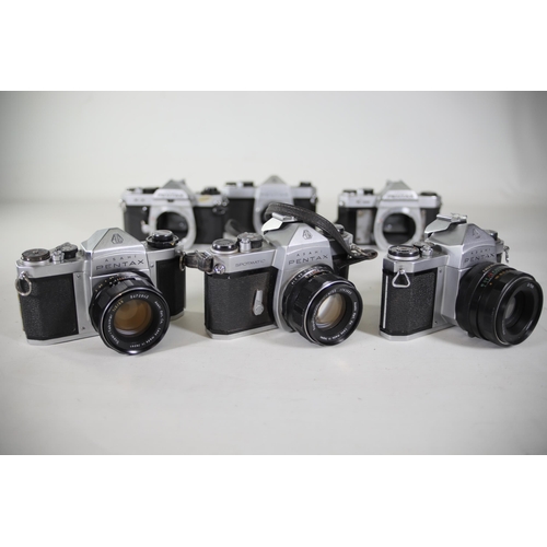 25 - Vintage Pentax SLR Cameras - Lot of 9, including Pentax Asahi S3, SP 1000, KX, SP 500, K1000 (back c... 