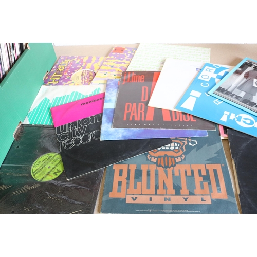 250 - Box of Vinyl Records, mainly dance 80s 90s. There are approximately 180, some albums, some singles. ... 