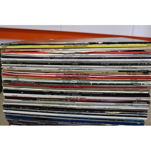 251 - Box of Vinyl Records - Mostly LPS - Barry Manilow, Barbara Streisand, and Others - Approximately 80 ... 