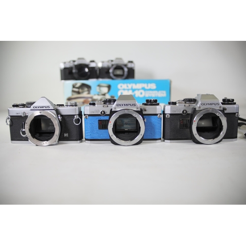 26 - 12 Mixed Lot of Olympus Vintage Film Cameras - OM Series

- 7x Olympus OM-10 (Black and Alloy)
- 1x ... 