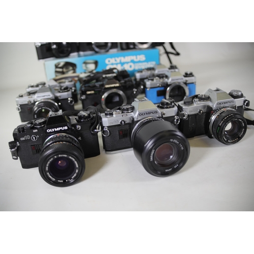 26 - 12 Mixed Lot of Olympus Vintage Film Cameras - OM Series

- 7x Olympus OM-10 (Black and Alloy)
- 1x ... 