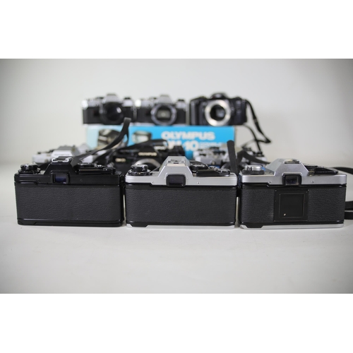 26 - 12 Mixed Lot of Olympus Vintage Film Cameras - OM Series

- 7x Olympus OM-10 (Black and Alloy)
- 1x ... 