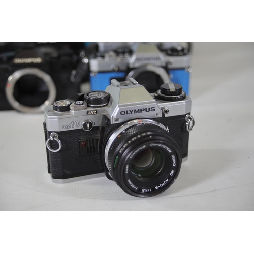 26 - 12 Mixed Lot of Olympus Vintage Film Cameras - OM Series

- 7x Olympus OM-10 (Black and Alloy)
- 1x ... 