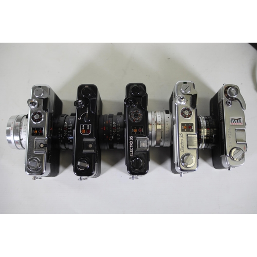 27 - Vintage Yashica Cameras - Yashica MF-1, Yashica Tl-Electro, Yashica Reflex 35 J, 3x Yashica Electro ... 