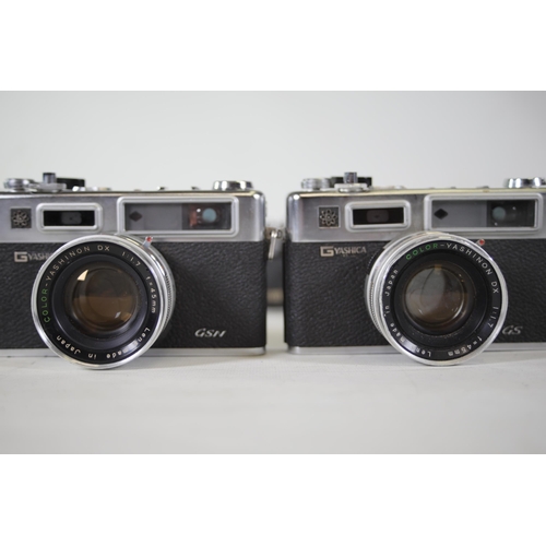 27 - Vintage Yashica Cameras - Yashica MF-1, Yashica Tl-Electro, Yashica Reflex 35 J, 3x Yashica Electro ... 