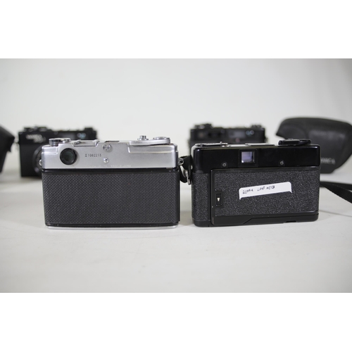 27 - Vintage Yashica Cameras - Yashica MF-1, Yashica Tl-Electro, Yashica Reflex 35 J, 3x Yashica Electro ... 