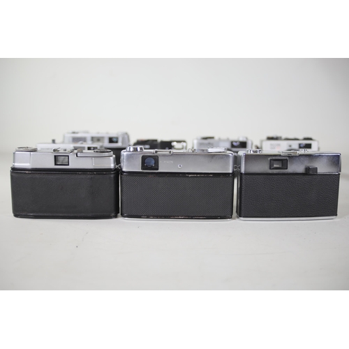 28 - 14 vintage film cameras to include Ricoh 500 GX and others.  Some of the shutters work but some do n... 