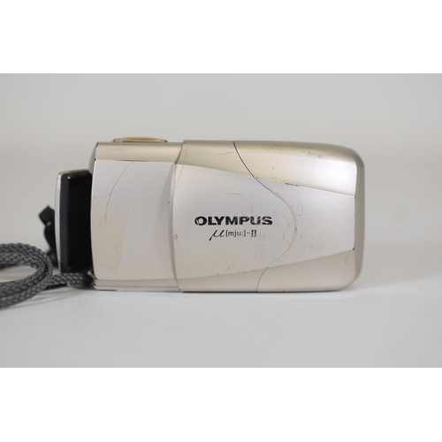 3 - Olympus MJU2 35 mm Compact Camera - Parts only, untested, faulty clip that holds case together, batt... 