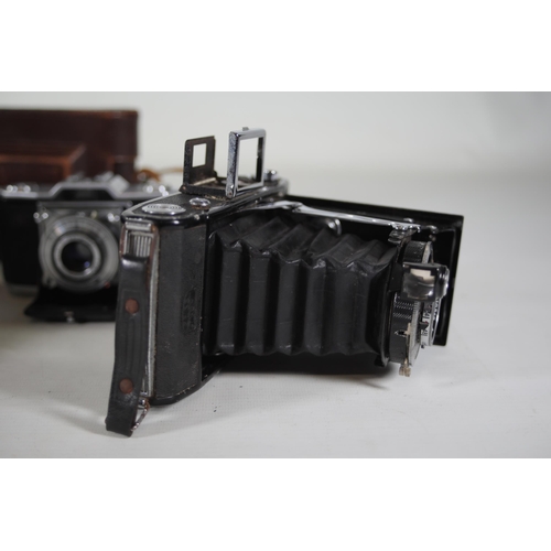 33 - 8 vintage folding cameras various zeiss ikon makes.  All of these cameras are being sold as untested... 