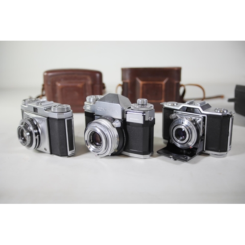 33 - 8 vintage folding cameras various zeiss ikon makes.  All of these cameras are being sold as untested... 