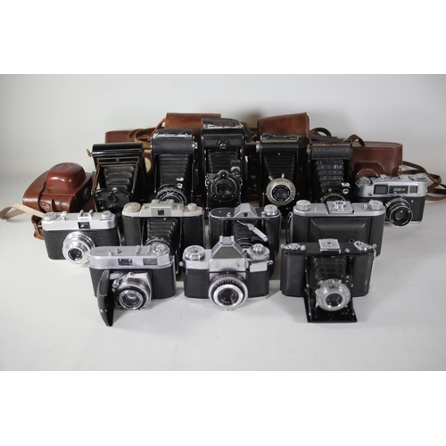 35 - 13 various vintage folding cameras. All of these cameras are being sold as untested. Camera list as ... 