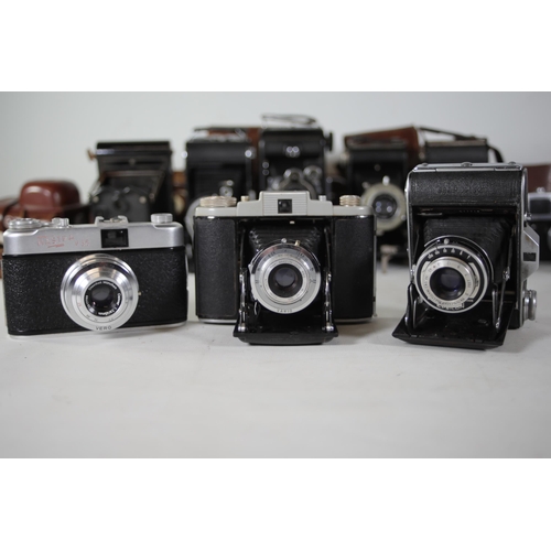 35 - 13 various vintage folding cameras. All of these cameras are being sold as untested. Camera list as ... 