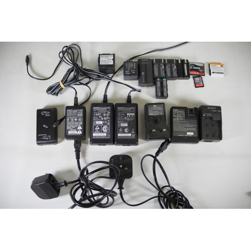 37 - Large Box of Various Untested Video Cameras: Sony Handycam DCR-HC19E PAL, JVC Gr-D340EK, JVC Gr-D250... 