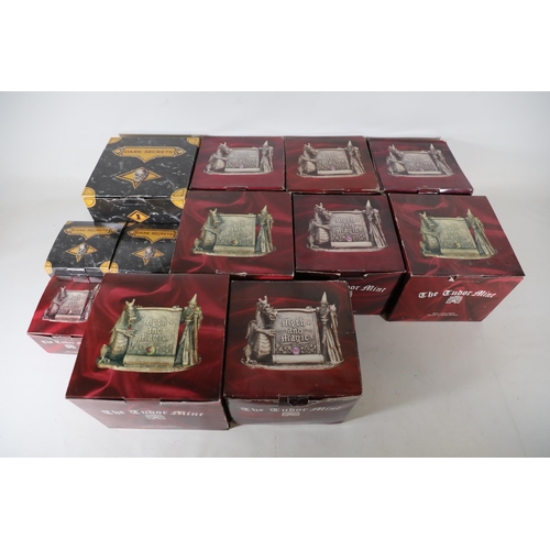 385 - Collection of 12 Tudor Mint Boxed items: 9 Myth and Magic, 3 Dark Secrets, including 