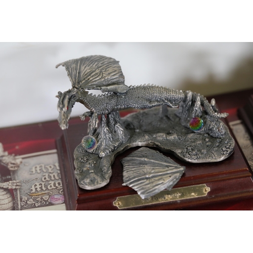 385 - Collection of 12 Tudor Mint Boxed items: 9 Myth and Magic, 3 Dark Secrets, including 