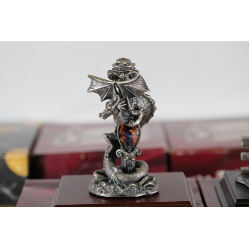 385 - Collection of 12 Tudor Mint Boxed items: 9 Myth and Magic, 3 Dark Secrets, including 