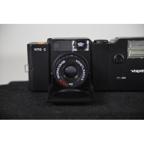 39 - Voigtlander VCS 18 Vito C Miniature Film Camera - Untested but in Okay Condition with Visible Crack ... 