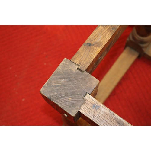 430 - Oak Peg Jointed Refectory Table - First Half 20th Century - Cleated Plank Top - Height 75cm, Depth 7... 