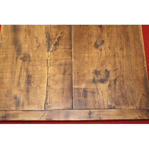 430 - Oak Peg Jointed Refectory Table - First Half 20th Century - Cleated Plank Top - Height 75cm, Depth 7... 