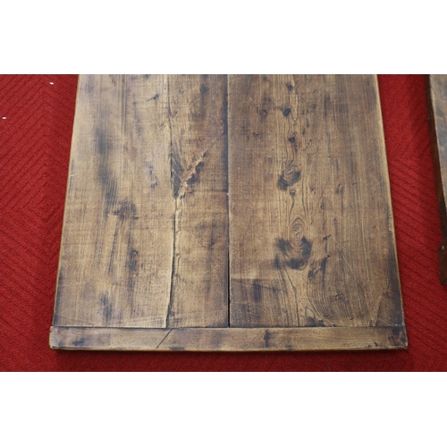 430 - Oak Peg Jointed Refectory Table - First Half 20th Century - Cleated Plank Top - Height 75cm, Depth 7... 